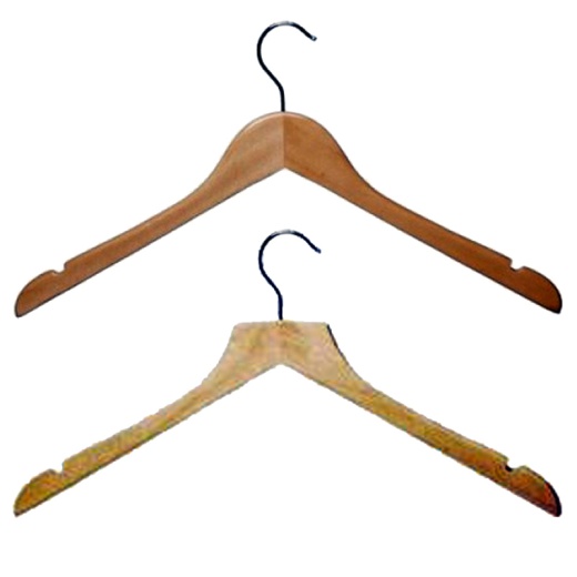 Wooden Shaped Tops Hangers (Box Of 100)