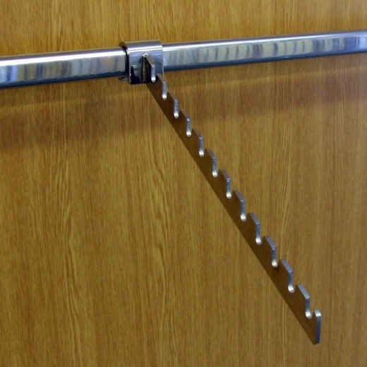 Twin Slot Shelving Accessory Bar Sloping Notched Arm