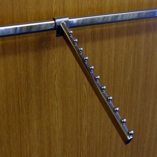 Twin Slot Shelving Accessory Bar 11 Ball Waterfall Arm