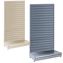 Metal Slatwall Bay Retail Shelving - 665mm Wide