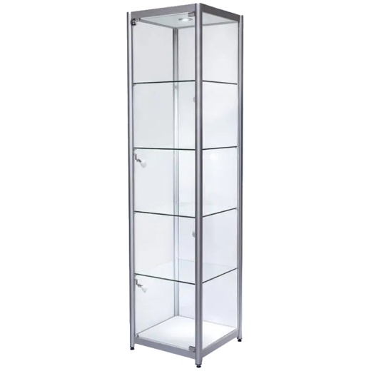 Image of Glass Tower Shop Display Cabinet (Medium)