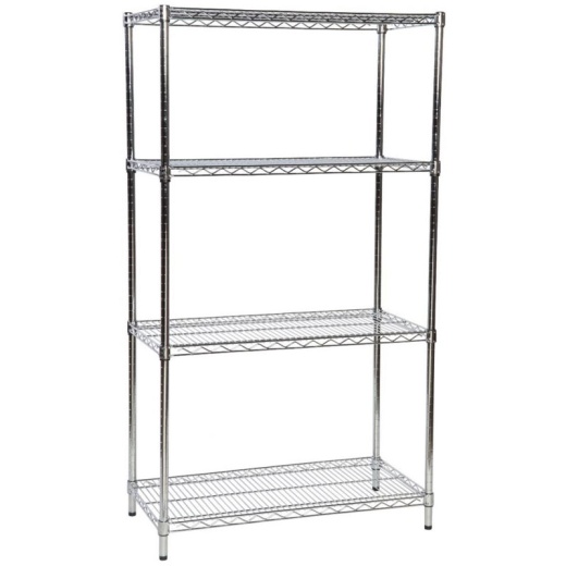 Image of Chrome Tube Shelving Posts (Assorted Sizes - 4 Pack)