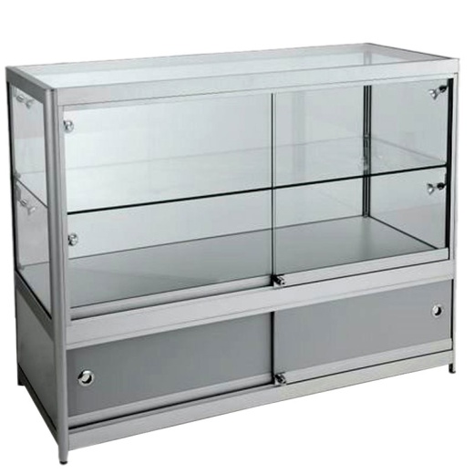 Image of Aluminium & Glass Shop Storage Counter (XX-Large)