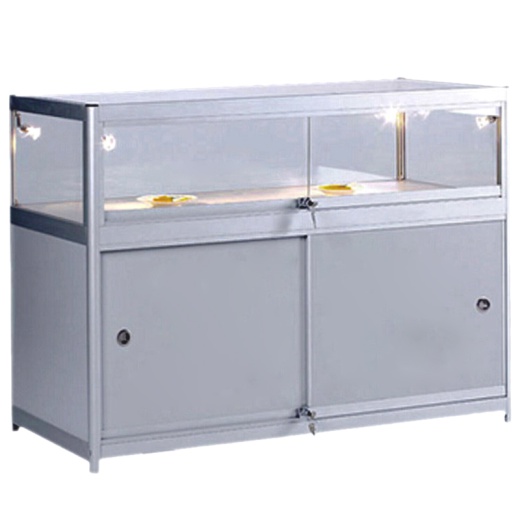 Picture of Aluminium & Glass Display Storage Counter (Medium)