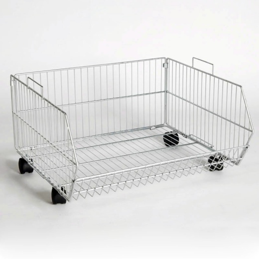 Image of Retail Stacking Baskets With Wheels (600MM Wide X5)