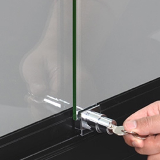 Uni-Shop (Fitting) Ltd -  Black Aluminium & Glass Shop Display Counter