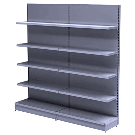 Uni-Shop (Fitting) Ltd - Silver Retail Wall Shelving & 665mm x 370mm Base Shelf