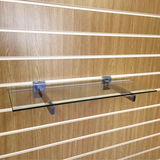 Image of Slatwall Glass Shelf Brackets (Assorted Sizes)