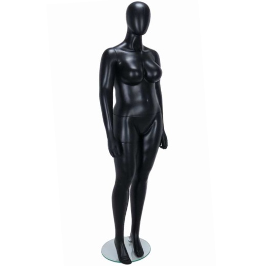 Picture of Plus Size Female Egg Head Mannequin Matt Black