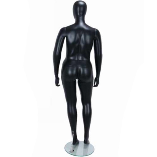 Image of Plus Size Female Egg Head Mannequin Matt Black