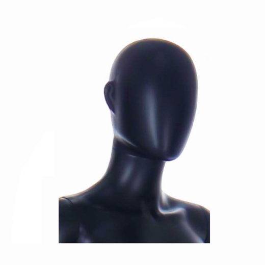 Uni-Shop (Fitting) Ltd - Lady Egg Head Mannequin With Ears Matt Black