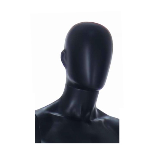 Uni-Shop (Fitting) Ltd - Male Egg Head Mannequin With Ears Matt Black
