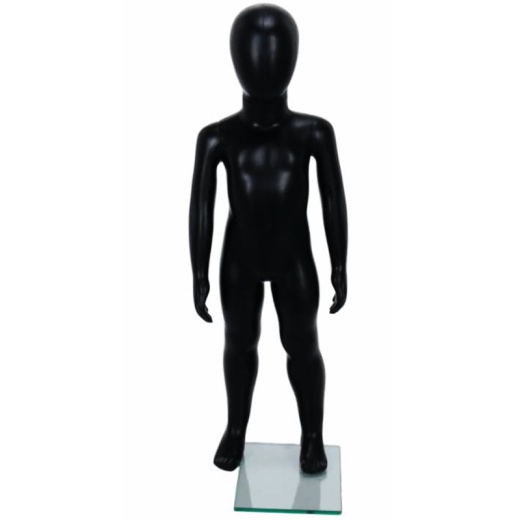 Picture of Child Mannequin Unisex Egg Head Matt Black