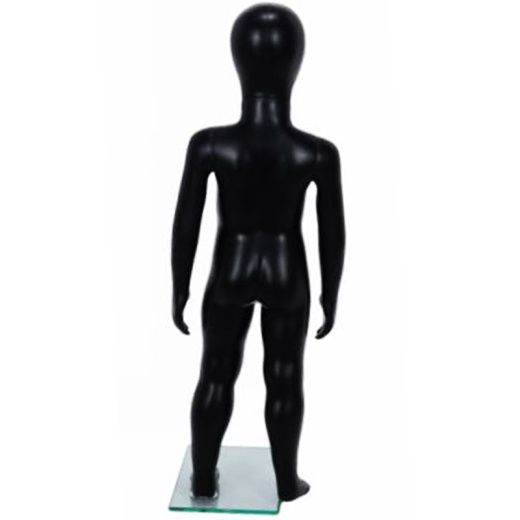 Image of Child Mannequin Unisex Egg Head Matt Black