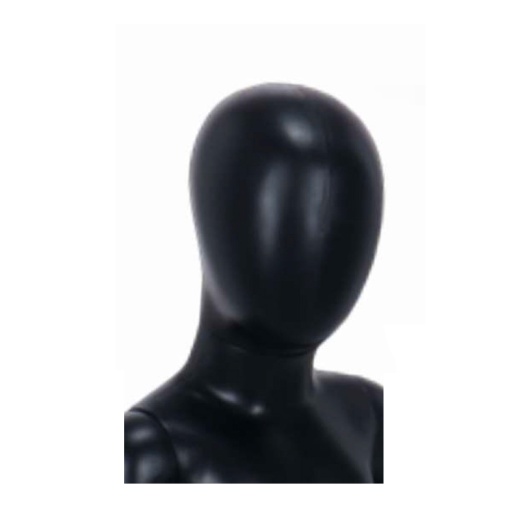 Uni-Shop (Fitting) Ltd - Child Mannequin Unisex Egg Head Matt Black