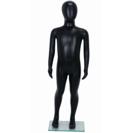 Picture of Child Mannequin Unisex Egg Head Matt Black