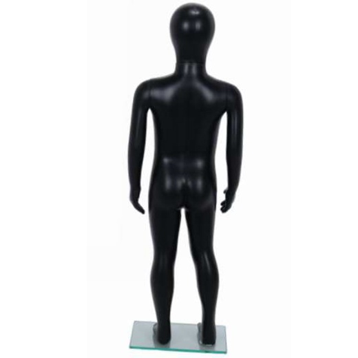 Image of Child Mannequin Unisex Egg Head Matt Black