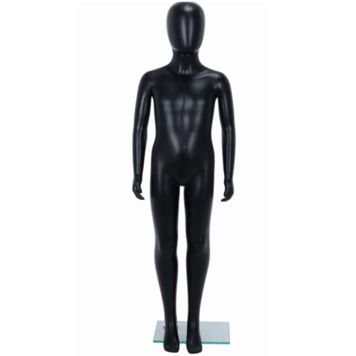 Picture of Child Mannequin Unisex Egg Head Matt Black