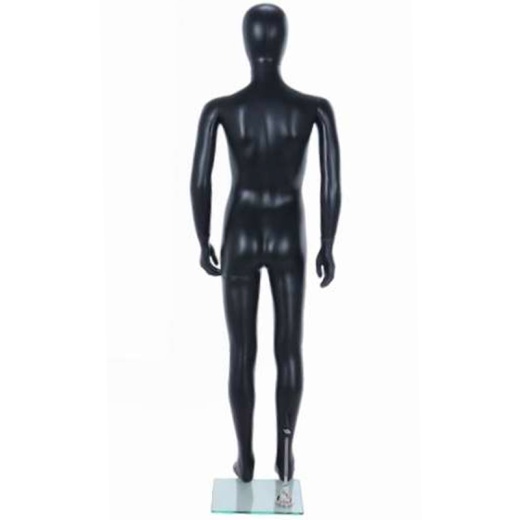 Image of Child Mannequin Unisex Egg Head Matt Black