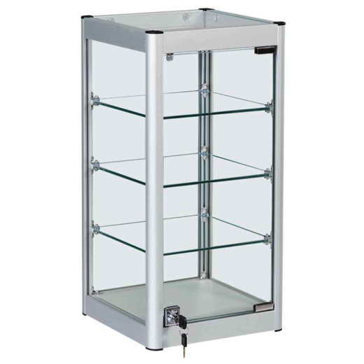 Picture of Aluminium Frame Tall Glass Countertop Showcase