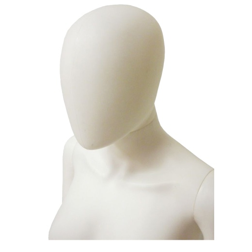 Uni-Shop (Fitting) Ltd - Sitting Female Egg Head Mannequin Matt White