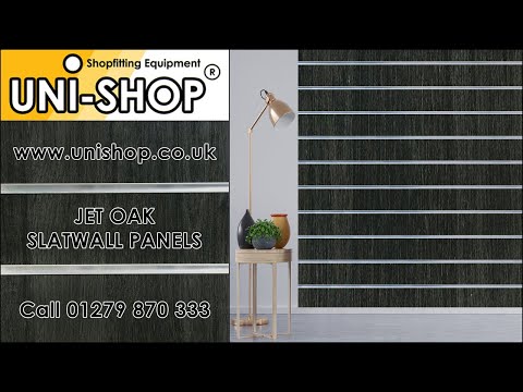 Jet Oak Slatwall Panels