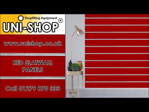 Red Slatwall Panels