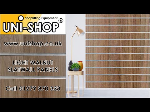 Light Walnut Slatwall Panels