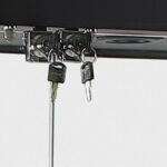 Black aluminium glass display cabinet security lock