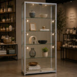 aluminium glass shop display cabinet
