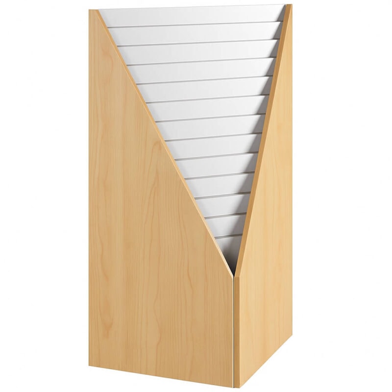 15 Tier Corner Greeting Card Display in Maple