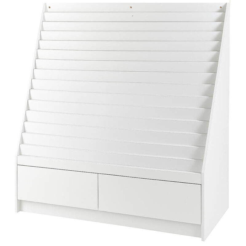 White 15 Tier Greeting Card Display Unit