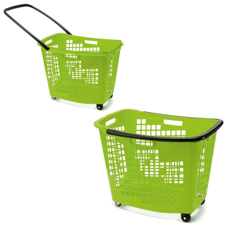 Green 55 Litre Trolley Basket