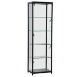 Black Aluminium & Glass Shop Display Cabinet Rear
