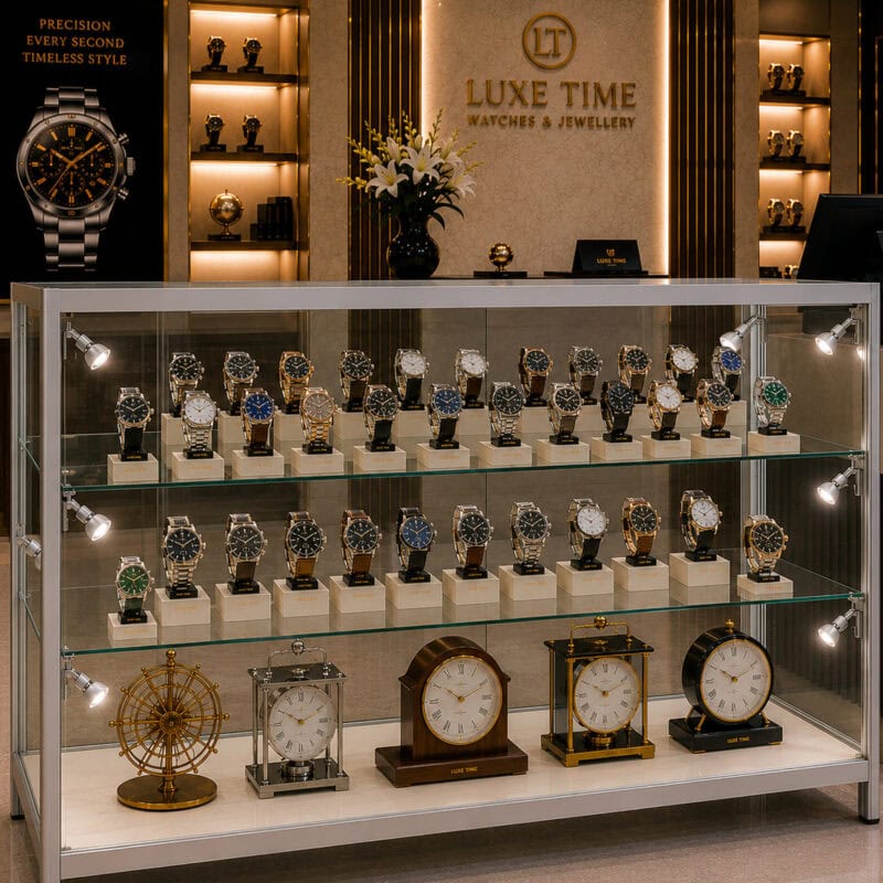 aluminium--glass-display-counter - Uni-Shop Aluminium & Glass Shop Display Counter In Shop