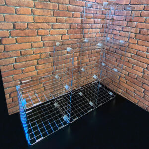 Chrome Mesh Cube Display
