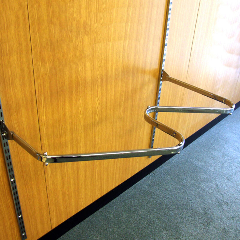 Twin Slot Zigzag Clothing Rail - Uni-Shop Fitting Ltd Twin Slot Zigzag Clothing Rail