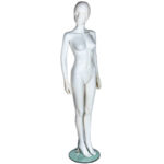 Lady Abstract Mannequin Moulded Hair Matt White