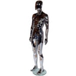 Male Chrome Egg Head Shop Mannequin