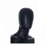 Male Egg Head Mannequin Matt Black Head