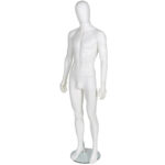 Male Egg Head Mannequin Matt White