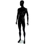 Male Egg Head Shop Mannequin Gloss Black