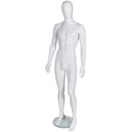 Male Egg Head Shop Mannequin Gloss White