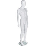 Male Egg Head Store Mannequin Gloss White
