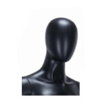 Plus Size Female Egg Head Mannequin Matt Black Head