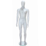 Salt & Pepper Male Mannequin Matt White Front