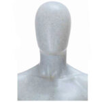 Salt & Pepper Male Mannequin Matt White Head