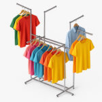 adjustable-6-way-rail - Uni-Shop Fitting Ltd Clothes Rail Display Stand - 6 Straight Arms