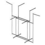 adjustable-6-way-rail-r126a - Uni-Shop Fitting Ltd Clothes Rail Display Stand - 6 Straight Arms