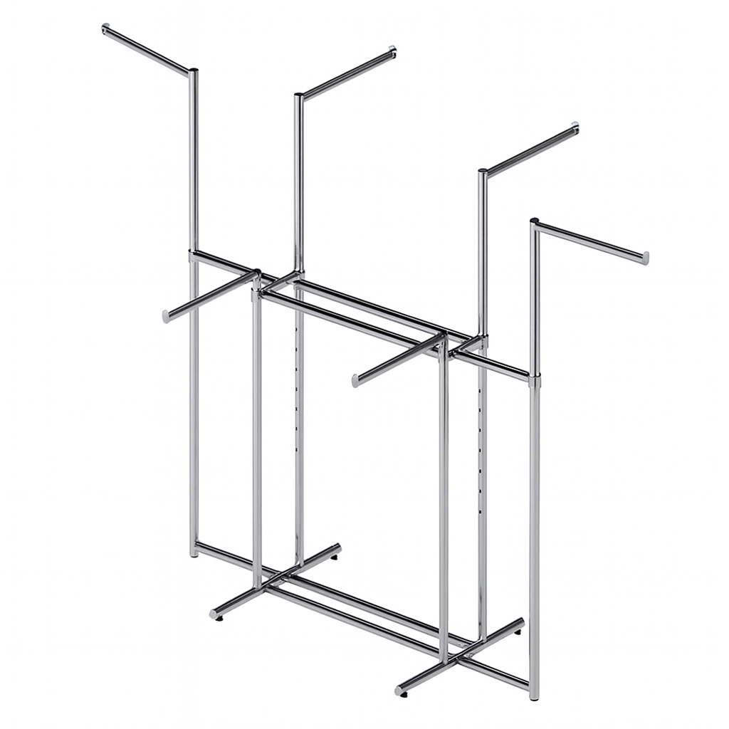 adjustable-6-way-rail-r126a Clothes Rail Display Stand - 6 Straight Arms